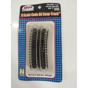 NIP Atlas 2521 Trains N Gauge Model Railroad Code 80 Nickel Silver 11r Curves